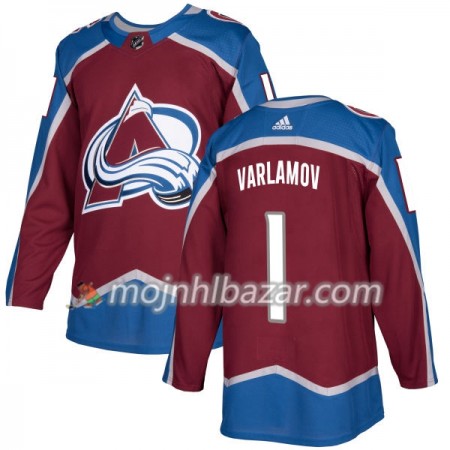 Dresovi Colorado Avalanche Semyon Varlamov 1 Adidas 2017-2018 Crvena Authentic - Muške